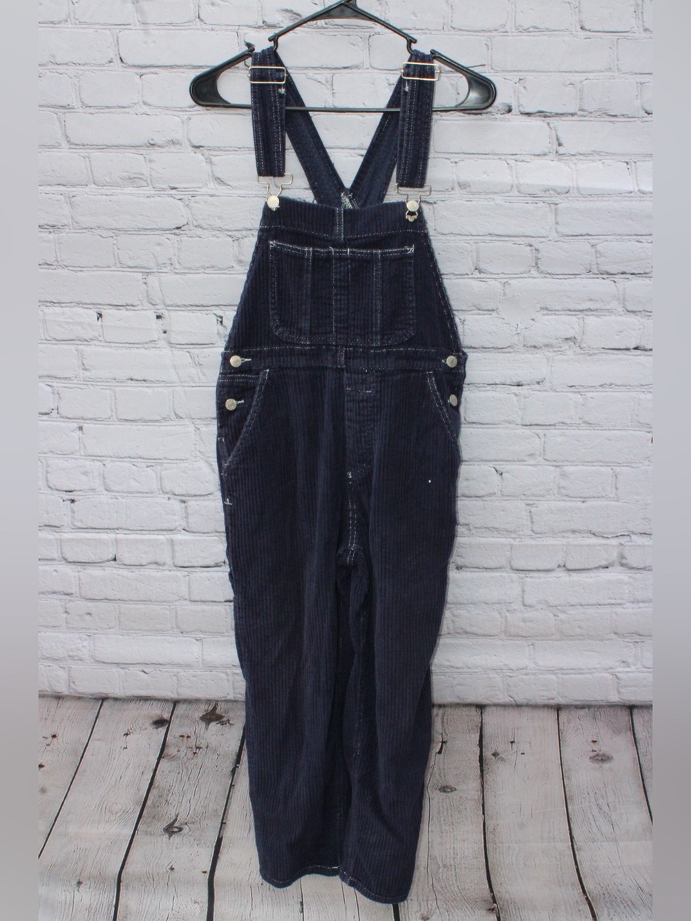 BDG Urban Outfitters Navy Corduroy Cropped Overalls Small